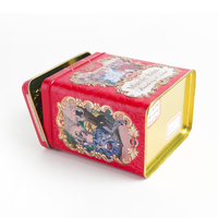Caja de regalo de lata Musical de lujo personalizada, con tapa de solapa de impresión en relieve, regalo de Navidad