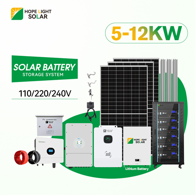 Wholesale Price Hybrid off Grid Solar Panel Kit 5kw 6kw 8kw 10kw 12kw Roof Stalling 10kw Solar Storage System with Battery