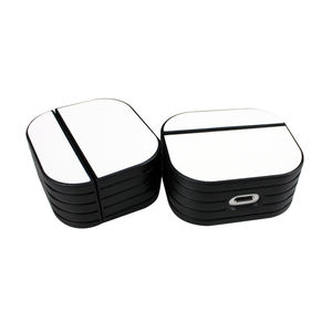2D custodia per cuffie a sublimazione PC con inserto in metallo per <span class=keywords><strong>Airpods</strong></span> 4 Cover per auricolari con trasferimento termico nero per <span class=keywords><strong>Airpods</strong></span> 1/2/pro/3 - Product Image 3