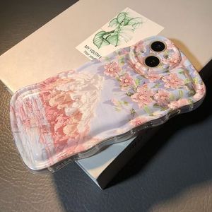 Cherry Blossom sơn dầu TPU trường hợp điện thoại tương thích với iPhone 17 16 15 Pro Max Apple 14 Pro Max - Product Image 2