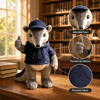 Peluche personnalisée sur commande, mascotte universitaire, ours-fourmisier en peluche pour les équipes universitaires, l'esprit scolaire et les magasins de campus