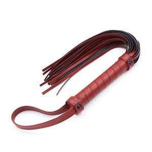 Color rojo púrpura BDSM Disciplina Brutal Fetish Slave Spanking Faux Leather Flogger - Product Image 2