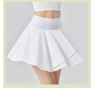 مخصص للنساء UPF50 + الحماية من الشمس فوق البنفسجية سترة طويلة الأكمام و Skorts مع شورت مدمج 2-طقم رياضي ملابس مخلل - Product Image 4