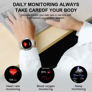 เอียร์บัดสมาร์ทวอทช์สำหรับ BWD13สีเทา IP67ผู้ช่วยเสียง NFC มอนิเตอร์วัดออกซิเจนในเลือด5-10วันแบตเตอรี่ Android IOS - Product Image 4