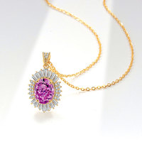 Nouveauté : Ensemble de bijoux fins en argent 925, collier pendentif ajustable de haute qualité avec pierres précieuses colorées pour femmes, idéal pour les cadeaux