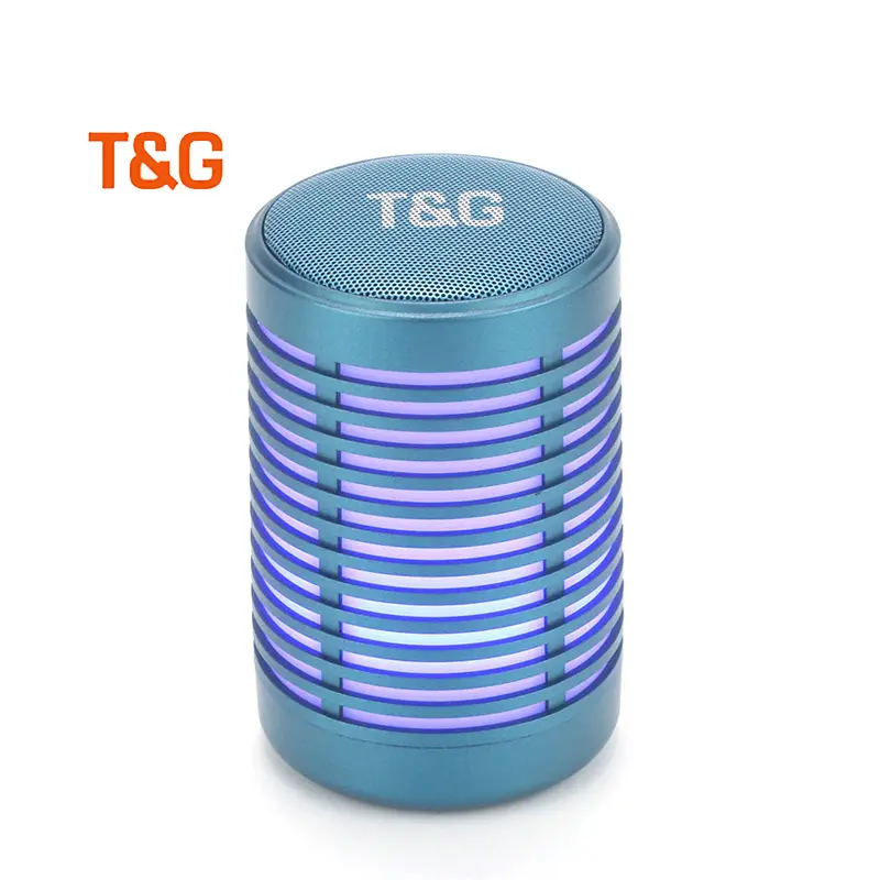 Luz RGB TG371 para exteriores, compra de altavoces Bluetooth t y G, audio estéreo inalámbrico, altavoz parlante TG, para exteriores, con luz RGB, de tipo T y G