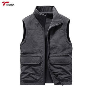 Gilet Casual da Uomo Autunno Inverno, Gilet in <span class=keywords><strong>Velluto</strong></span> Reversibile con Tasche Multiple, Gilet Cargo Senza Maniche per il Tempo Libero - Product Image 4