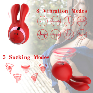Vibrateur lapin suceur 2 en 1, vibration et succion, stimulateur du clitoris et des mamelons, jouets sexuels pour femmes, massage clitoridien, articles érotiques - Product Image 2