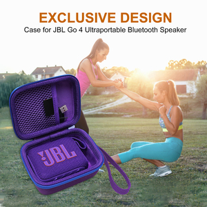 Violet EVA coque rigide étui de transport étanche haut-parleur mallette de rangement haut-parleur protection antichoc boîte pour <span class=keywords><strong>J</strong></span>.BL Go 4 et Go <span class=keywords><strong>3</strong></span> - Product Image 2