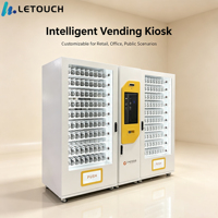 Distributeur automatique intelligent de boissons et de snacks, écran tactile, paiement en espèces/cartes, refroidissement thermoélectrique, capacité 800-900, intégration TPV, personnalisable