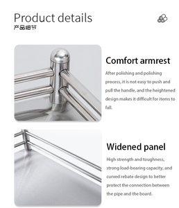 Carrello Medico in Acciaio Inossidabile con 4 Ruote, Adatto per Sale d'Emergenza, Carrello Medico a Doppio Cassetto - Product Image 5