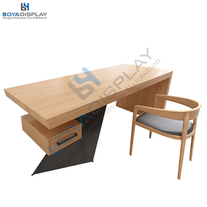 Boya Tùy Chỉnh Thiết Kế Mới Sang Trọng Cao Bằng Gỗ Bàn Văn Phòng Bàn Tiếp Tân Công Ty Bàn Làm Việc - Product Image 6