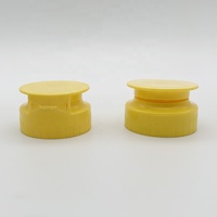 Bouchon de bouteille à pression jaune de 38 mm de qualité alimentaire industrielle, en plastique PP avec valve en silicone, pour bouteille de miel liquide