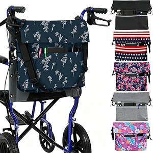 Custom Knee Scooters Side Storage Organizer <b>Rollator</b> bag Walker Wheelchair Carry Bag - Product Image 1