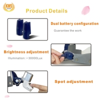 Source de lumière LED à double batterie rechargeable Lampe frontale sans fil 5W pour la chirurgie cardiaque Chirurgie cérébrale neurochirurgie