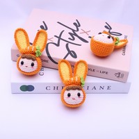 Pendentif Porte-clés en Coton au Crochet Fait Main, Tressé à la Main, en Forme de Lapin, Doux et Écologique, Boîte Mystère