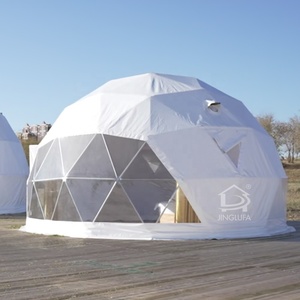 Ngoài Trời Không Thấm Nước PVC Glamping Safari Vòng Lều Lều Geodesic Dome Nhà Lều Với Phòng Tắm Bông Cách Nhiệt - Product Image 2