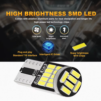 10 Stück T10 W5W LED-Glühbirnen CANBUS Auto-Innenraumbeleuchtung Tür Handschuhfach Kofferraum Kennzeichenbeleuchtung 12V 4014-26MSD 7000K Weiß Eisblau