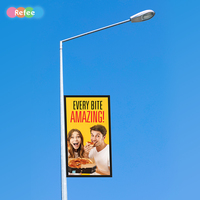 Écran d'affichage numérique pour poteau d'éclairage de rue à double face, lecteur vidéo extérieur étanche, kiosque, affichage numérique, écran LCD IPS, écran publicitaire