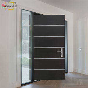 Luxuriöse Smarte Eingangstür mit Mehrfachverriegelung aus Aluminium, Einflügelige Anti-Diebstahl-Außensicherheitstür, Schwenkbare Vordertür für Villen - Product Image 3