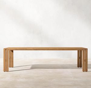 Juego de Muebles de Madera de Teca Natural para Patio o Restaurante, Mesa y Sillas para 6, 8 o 10 Personas, Juego de Comedor de Madera para Exteriores - Product Image 5