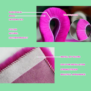 Fluffy Fuzzy Original Schaffell Hals Schulter kissen, Autos itz Sicherheits gurt Abdeckung Pad - Product Image 4