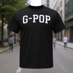 Camiseta G-Pop Negra de Algodón Unisex Talla Mediana para Adultos, Ropa Promocional - Product Image 3