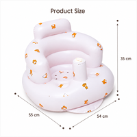 Chaise gonflable portable pour bébé avec trous de drainage, motif Shiba Inu, siège gonflable imperméable pour bain et douche