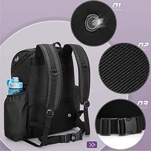 Mochila de bolos Bolsa de bolas de bolos con soporte de bola de madera y compartimento para zapatos Sostenga un par de zapatos Bolsa de 16 bolsillos múltiples para hombre de EE. UU. - Product Image 2