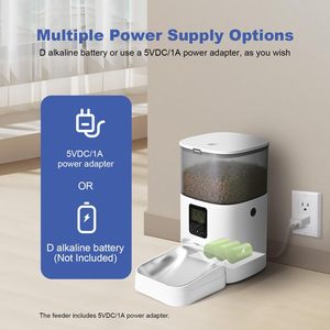 Intelligent Automatic Pet Feeder Eco-Friendly Plastic Cell <b>Phone</b> Remote <b>Control</b> Video Voice Intercom <b>for</b> Cats Dogs Cat Food Dog - Product Image 6