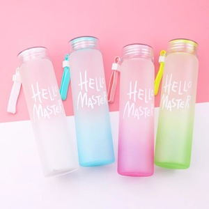 Beeman personalizzabile vetro smerigliato bicchieri bottiglie <span class=keywords><strong>d</strong></span>'acqua colorate per il campo per avventure all'aria aperta - Product Image 1