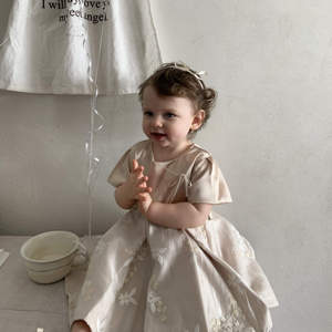Vestido <span class=keywords><strong>de</strong></span> <span class=keywords><strong>Bautizo</strong></span> Elegante <span class=keywords><strong>para</strong></span> Bebé Niña, Tela Satén Suave y Elástica, Forro <span class=keywords><strong>de</strong></span> Algodón Transpirable, <span class=keywords><strong>para</strong></span> Boda, Cumpleaños, Sesión <span class=keywords><strong>de</strong></span> Fotos - Product Image 5