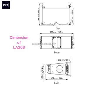 Pat La208 Đôi 8Inch Passvie Dòng Mảng Loa Modular Dòng Nguồn DJ Hệ Thống Âm Thanh Cho Hội Trường/Nhà Thờ/Disco - Product Image 6