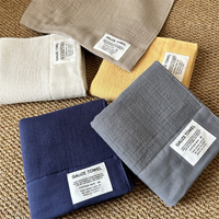 Serviette de bain en gaze 100% coton, douce, respirante, absorbante, multicolores, étiquette personnalisée pour la maison, l'hôtel, vente en gros