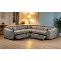 Canapé-lit en tissu en forme de L, deux places, design européen, écologique, confortable et durable, de la marque Leader Wholesaler Tianhang OEM.