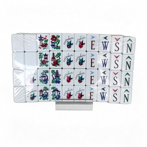 White Plastic American <b>Mahjong</b> <b>Set</b> Four Player <b>Mahjong</b> Tiles Color Matching Game Pieces for Leisure Entertainment - Product Image 5