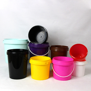 Cubo de plástico vacío de gran oferta con línea de escala de regla para contenedor de almacenamiento de detergente con asa y tapa - Product Image 3