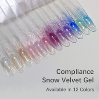 Vernis à ongles gel HS personnalisé avec logo, certifié MSDS, 12 couleurs, à retirer par trempage, sans HEMA, TPO, MEHQ, conforme aux normes UE, effet velours neige