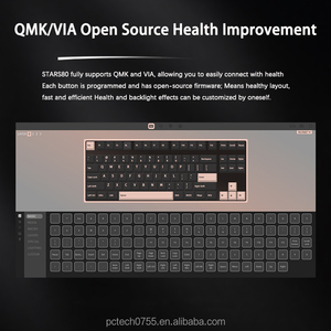 Kit de teclado Weikav Stars80v2, inalámbrico, tres modos, Rgb, intercambio en caliente, teclados mecánicos de aleación de aluminio, soporte personalizado Qmk/Via - Product Image 6
