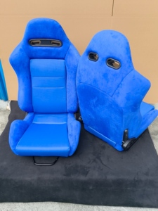 Sièges de course inclinables en suède bleu inspirés de Recaro pour <span class=keywords><strong>Peugeot</strong></span> <span class=keywords><strong>308</strong></span> GTI Euro Hot Hatch - Product Image 3