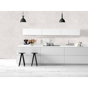 Pannello Murale Impermeabile SPC Bianco Selene Minimalista Contemporaneo Autoadesivo 800x400x5.5mm per Cucina, Casa e Soggiorno - Product Image 4