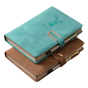 Nhà Sản Xuất Tùy Chỉnh Logo In PU Da Bìa Cứng Lót Kế Hoạch Viết Văn Phòng Giá Rẻ Executive Magnet Notebook Và Tạp Chí