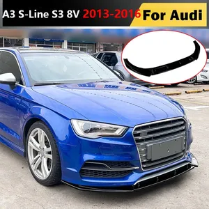 StarNav Pour A3 S-Line S3 8V Pré-lifting 2013-2016 Spoiler de pare-chocs avant, lèvre inférieure, protection de lame, kit carrosserie modifié - Product Image 5