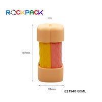 Kit de contenants cosmétiques en silicone rechargeables 4 en 1 de 60 ml, ensemble de flacons de voyage pour produits de toilette, lotion, shampoing