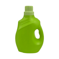 Bouteille en plastique liquide carrée mate en PEHD de 2-2,5 L avec poignée latérale, prise en main ergonomique, conteneur pour produits chimiques et eau, couleur personnalisée, bouchon à vis, vide