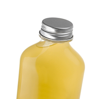 Bouteille en verre pour lait, café, jus, eau, 200 ml, 250 ml, 350 ml, 500 ml, avec bouchon à vis en aluminium, bouteille de boisson en verre, vente chaude