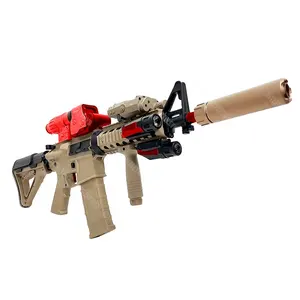 电动玩具枪BH M4A1金属齿轮7毫米凝胶Ammos自动射击爆破球飞溅发射器格斗游戏成人步枪玩具