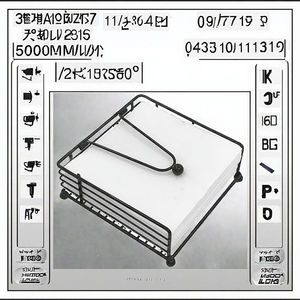 Modern European Creative Flat Metal Square Napkin Holder with <b>Weighted</b> <b>Arm</b> for Kitchen & Car Use - Product Image 2