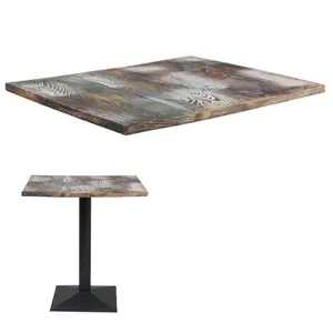 Plateau de Table en bois massif style nordique, pour bistrot Cafe, taille carrée et ronde, Table à manger, taille personnalisée