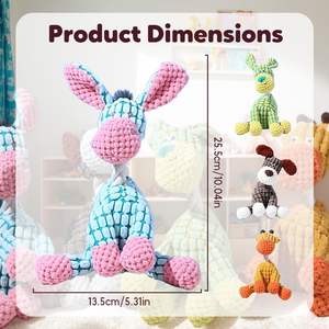 Fabrika Fiyatı Komik Eşek Evcil Hayvan Peluş Oyuncakları Köpekler İçin İnteraktif Diş Çıkarma Oyuncağı Ses Çıkaran Köpek Oyuncağı Toptan - Product Image 2